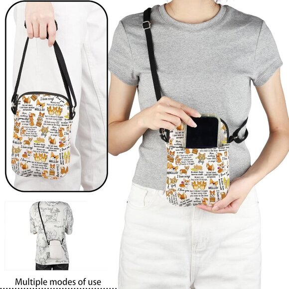 Adorable Corgi Print Mini Crossbody Bag - Lightweight & Versatile - Picture 2 of 7